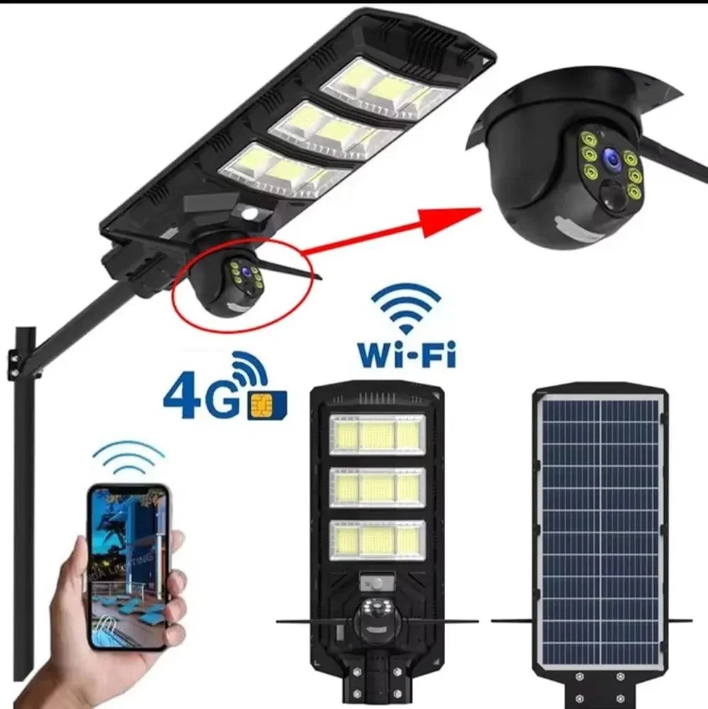 AXM 450W Ai Solar Camera with Street Light All in One Water-Proof with Remote Control