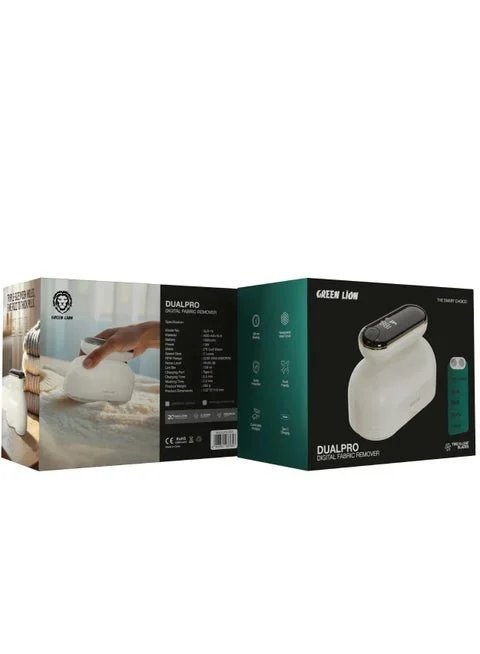 DualPro Digital Fabric Electric Lint Remover with USB Rechargeable & Working Time 2.2 hrs / Speed Gear 3 Levels / Lint Bin 130 ml / Comfortable Handgrip / Max Range 6900RPM - White