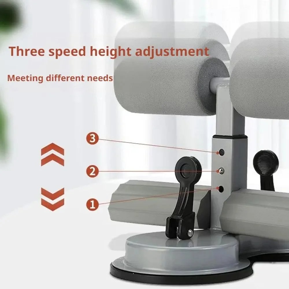 Portable Adjustable Sit up Exercise Equipment, Dual Suction Cup Core Exercise Ab Machine, Abdominal Muscles Full Body Training for Abs Home Gym Exercise