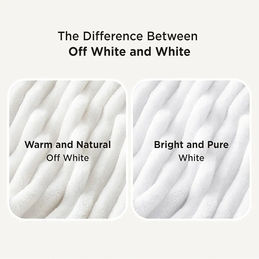 Soft white throw blanket from Bedsure!