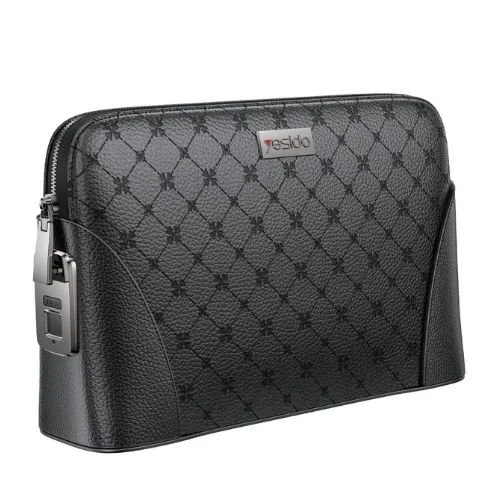 Yesido WB56 Genuine Leather Fingerprint Lock Clutch Bag – Pouch Bag