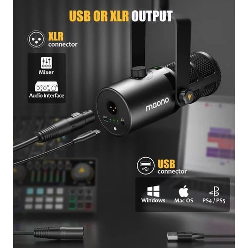 Maono PD400X USB/XLR Podcast Dynamic Microphone