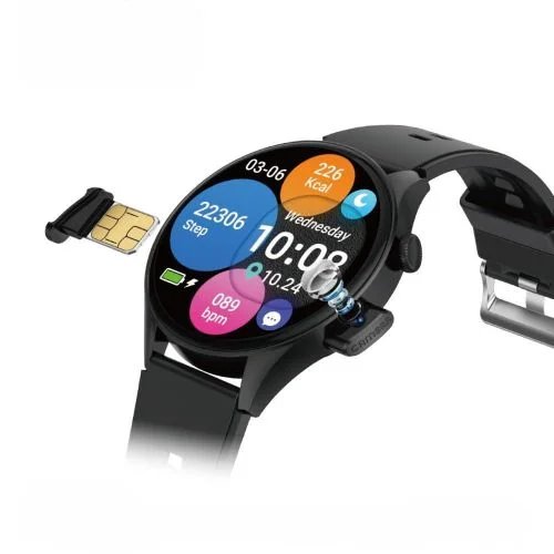 Smartbarry Android Smartwatch CY02, 5G, Round Shape, Black, Android OS, 64GB ROM + 6GB RAM, SIM Card Support, 49mm Display