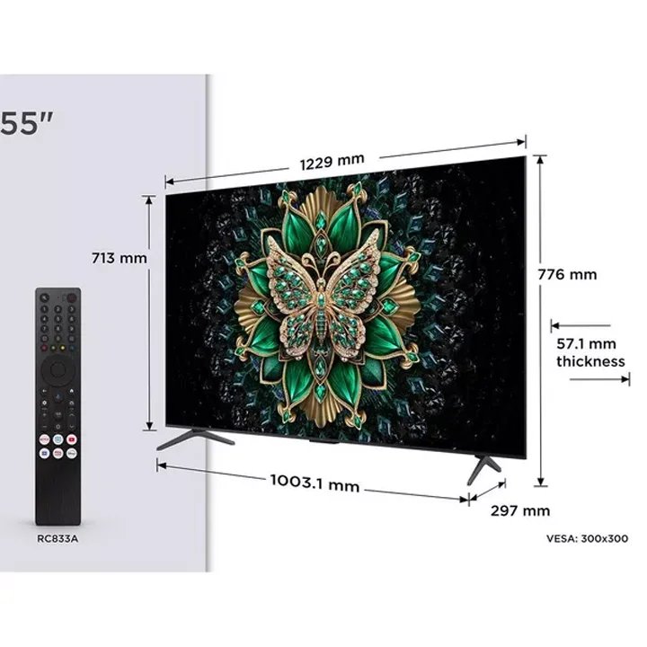 TCL 55 inch C6K 4K UHD QD-Mini LED Google TV