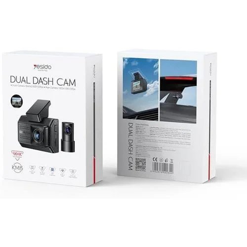 Yesido KM15 4K Dual Dash Camera Driving Recorder Black